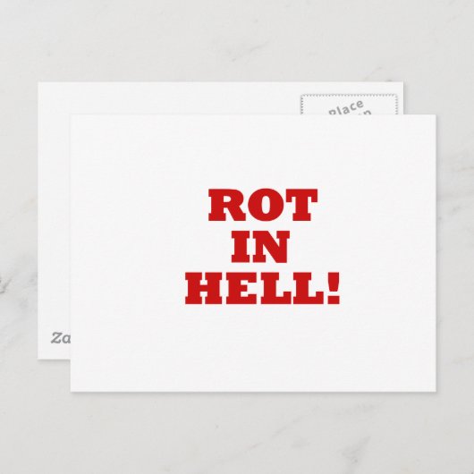Rot in hel briefkaart (Voorkant / Achterkant)