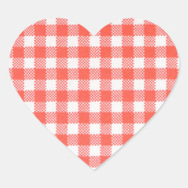 rot kariert hart sticker