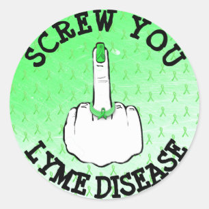 Rot Op Lyme Ziekte Middenvinger Stickers