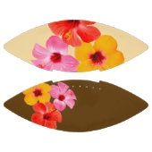 Rot Orange Pink Hibiskus Blumen American Football (Panelen)