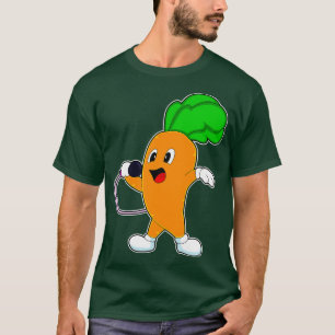 Rot Singer Microfoon Muziek T-shirt