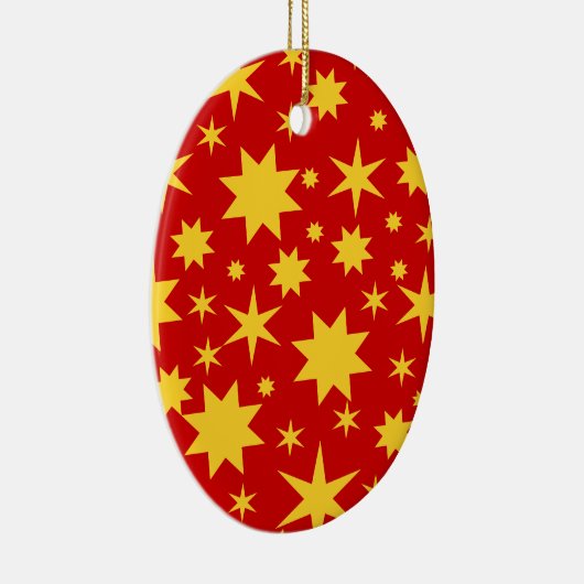 Rot und Gold Keramisch Ornament (Rechts)