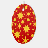 Rot und Gold Keramisch Ornament (Links)