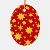 Rot und Gold Keramisch Ornament (Voorkant)