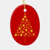 Rot und Gold Keramisch Ornament (Achterkant)