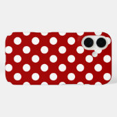Rot und Weiß Polka Dot Muster, Super Süß, Modern Case-Mate iPhone Case (Achterkant (horizontaal))