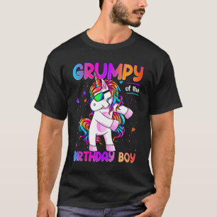 Rot van de Birthday Boy Dabbing Unicorn Party 1 T-shirt