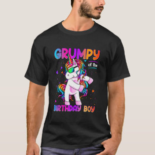 Rot van de Birthday Boy Dabbing Unicorn Party 1 T-shirt