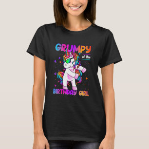 Rot van de 'Birthday Girl Dabbing' Unicorn Party T-shirt