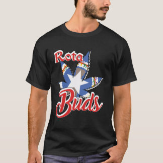 Rota Buds CNMI-vlag in wietontwerp T-shirt