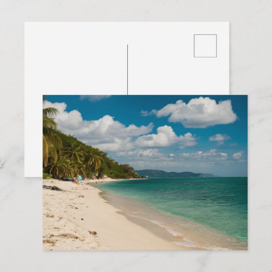 Rotan Beach Honduras Retro Reizen Briefkaart (Voorkant / Achterkant)