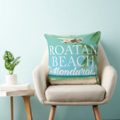 Rotan Beach Honduras vintage reisposter Kussen (Stoel)