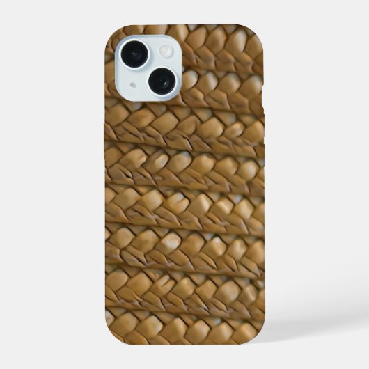 Rotan Vlechtwerk iPhone 15 Case (Achterkant)
