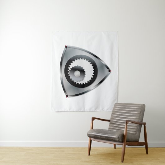 Rotar van de draaiende motor wandkleed (In situ)