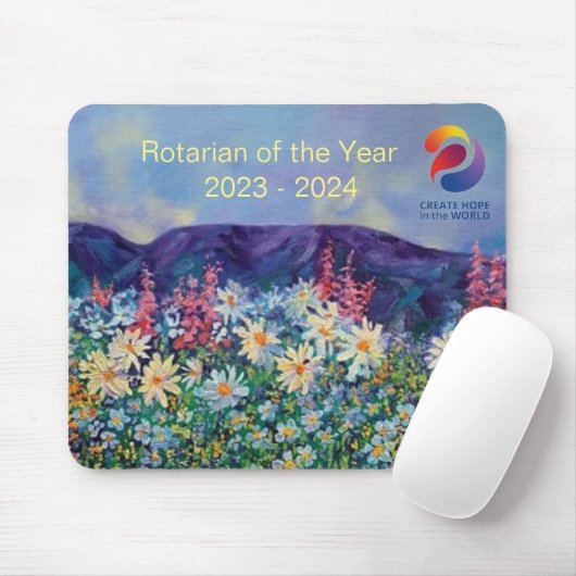 rotarian van het jaar_23_24 Mousepad Muismat (Met muis)