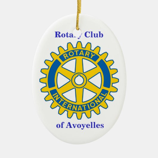 Rotary Club van Avoyelles Keramisch Ornament (Voorkant)