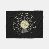 Rotary Dial Vintage Old Phones Numbers  Fleece Deken (Voorkant (Horizontaal))