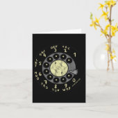 Rotary Dial Vintage Old Phones Numbers  Kaart (Gele Bloem)