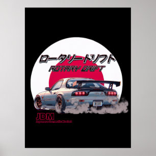 Rotary Drift RX-7 - Japanse straatlegende Poster