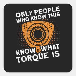 Rotary Engine Revolutions Car Tuning Car Workshop Vierkante Sticker