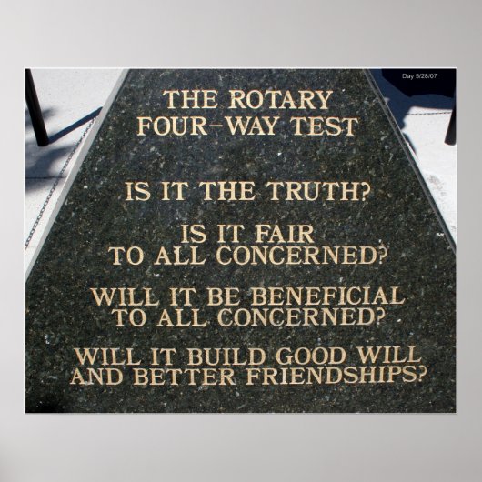 Rotary four-Way Test Poster (Voorkant)
