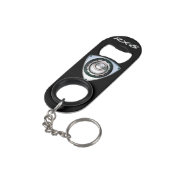 Rotary Mini Bottle Opener met Sleutelhanger Flessenopener (Achterkant Gekanteld)