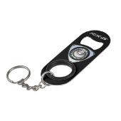 Rotary Mini Bottle Opener met Sleutelhanger Flessenopener (Voorkant Gekanteld)