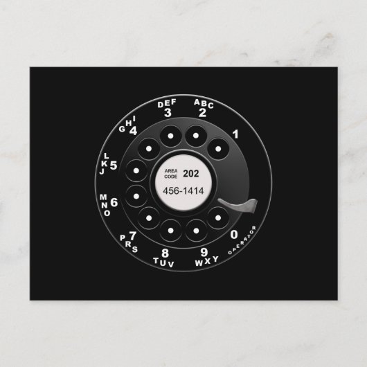 Rotary Phone Dial Briefkaart (Voorkant)