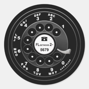 Rotary Phone Dial - Custom 921 Ronde Sticker