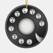 Rotary Phone Dial Keramisch Ornament (Voorkant)