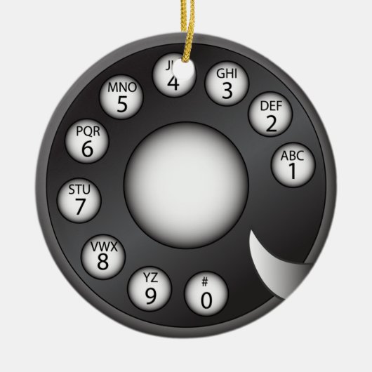 Rotary Phone Dial Keramisch Ornament (Voorkant)