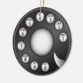 Rotary Phone Dial Keramisch Ornament (Links)