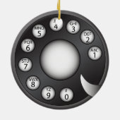 Rotary Phone Dial Keramisch Ornament (Achterkant)