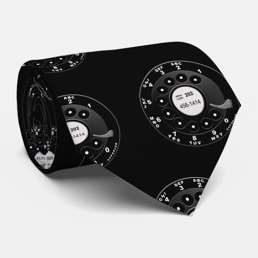 Rotary Phone Dial Stropdas (Opgerold)