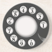  Rotary Phone Dial Zandsteen Onderzetter (Voorkant)