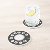  Rotary Phone Dial Zandsteen Onderzetter (Zijkant)