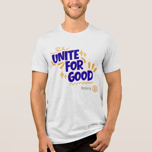 Rotary Verenig Voor Goed Tri-Blend Shirt (Voorkant)