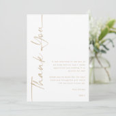 Rotated Gold Script Photo Baby shower dank u Kaart (Staand voorkant)