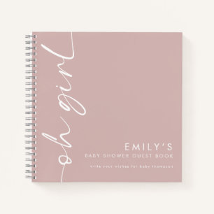 Rotated Script Sage Oh Meisje Douche Gastenboek Notitieboek