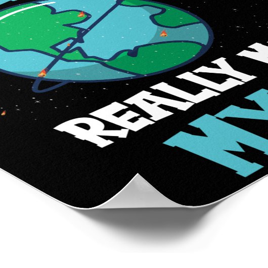 Rotatie van de aarde maakt mijn dag wetenschap poster (Hoek)