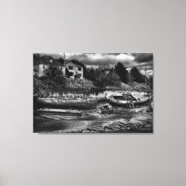 Rotatiebakken, verval en corruptie canvas afdruk