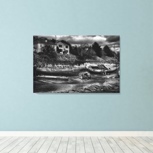 Rotatiebakken, verval en corruptie canvas afdruk (Insitu (Houten vloer))