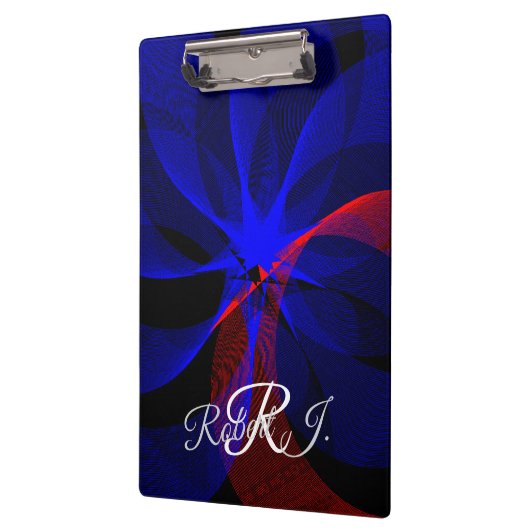 Rotating Blue Accent Geometric Clipboard Klembord (Links)