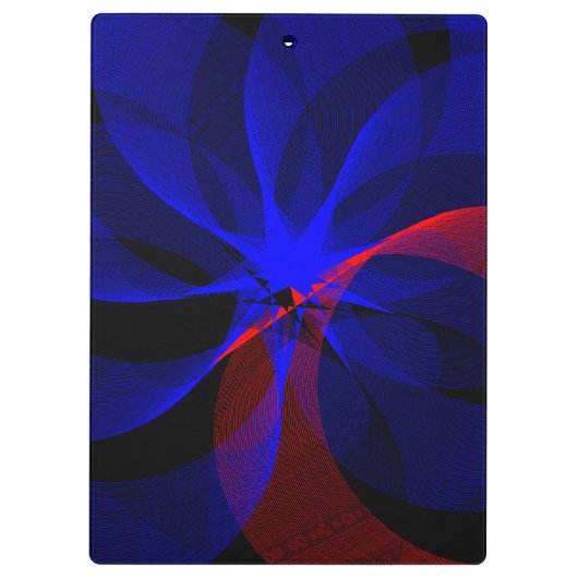 Rotating Blue Accent Geometric Clipboard Klembord (Achterkant)