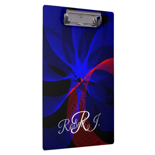 Rotating Blue Accent Geometric Clipboard Klembord (Rechts)