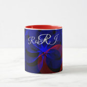 Rotating Blue Accent Geometric Coffee Mug Mok (Midden)
