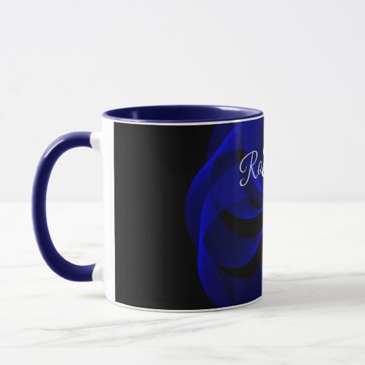 Rotating Blue Accent Geometric Coffee Mug Mok (Links)