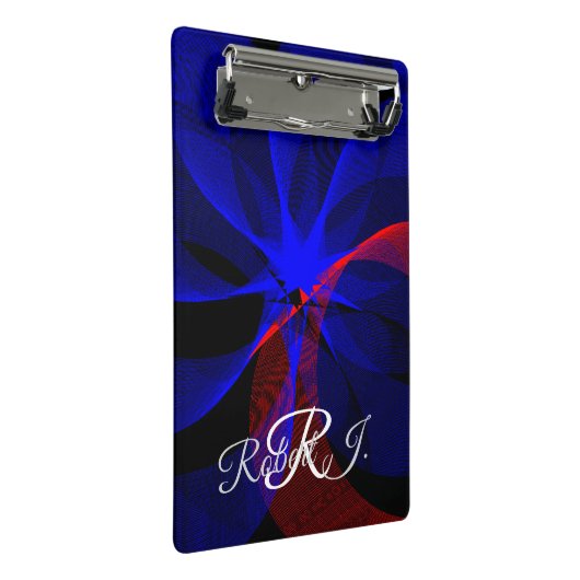 Rotating Blue Accent Geometric Mini Clipboard Mini Klembord (Schuin)