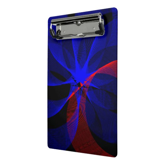 Rotating Blue Accent Geometric Mini Clipboard Mini Klembord (Angled2)
