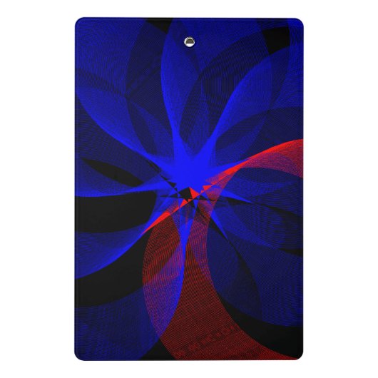 Rotating Blue Accent Geometric Mini Clipboard Mini Klembord (Achterkant)